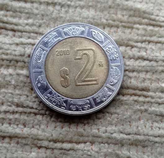 Werty71 Мексика 2 песо 2010 Блеск