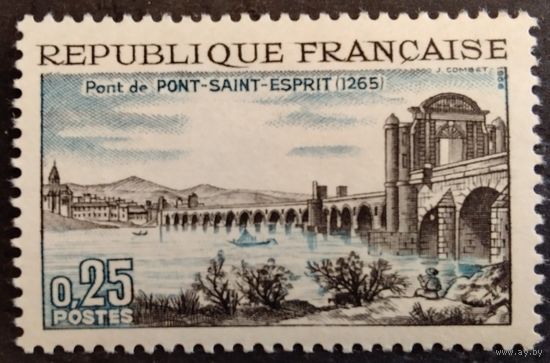 Франция.1966г. Mi1543**. 700-летие моста через Рону.