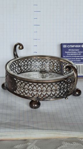 С 1 РУБЛЯ !  Ваза сахорница икорница 19 век Россия  фраже