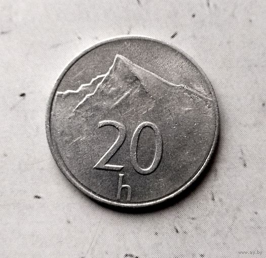 20 геллеров 1999 года Словакия. Словацкая Республика. Родная патина!