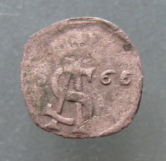 Двойной денарий 1566