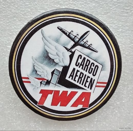 Trans World Airlines (TWA) - авиакомпания США. (Жесть, 56 мм.)