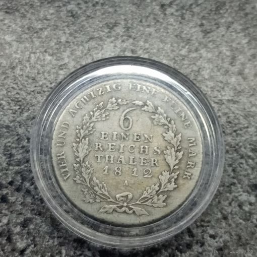 1/6 талера Пруссия 1812 год