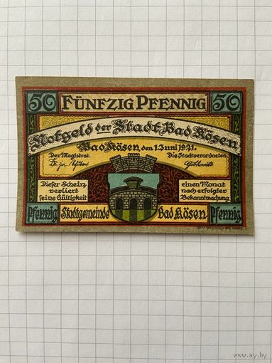 50 пфенигов (нотгельды) г. Германия.-2912