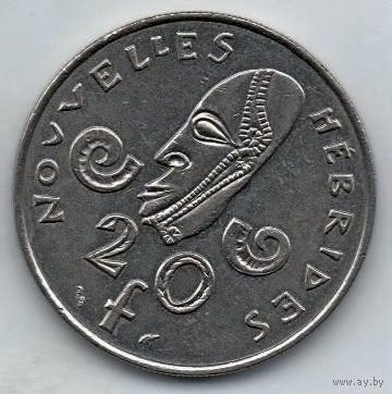 КОНДОМИНИУМ НОВЫЕ ГЕБРИДЫ  20 ФРАНКОВ 1975. РЕДКОСТЬ (150000 экз)
