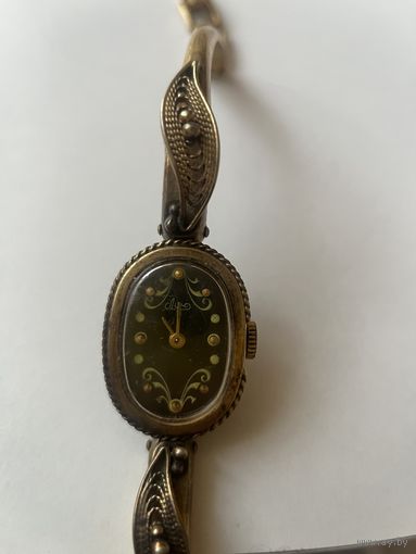 Часы Луч СССР скань позолота