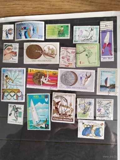 Сборный лот марок мира  (  спорт)