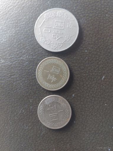 Лот монет тайвань 3 шт