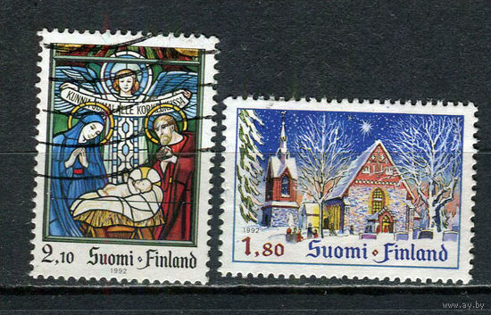 Финляндия - 1992 - Рождество и Новый год - [Mi. 1195-1196] - полная серия - 2 марки. Гашеные.  (Лот 27JM)-TG2P25