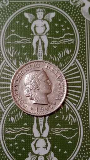 Швейцария 5 раппен 1947