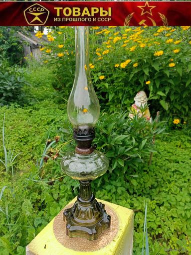 Керосиновая лампа стеклозавода "ОКТЯБРЬ" (БССР) черная смородина
