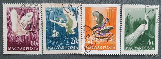 Венгрия журавли птицы 1959 4шт