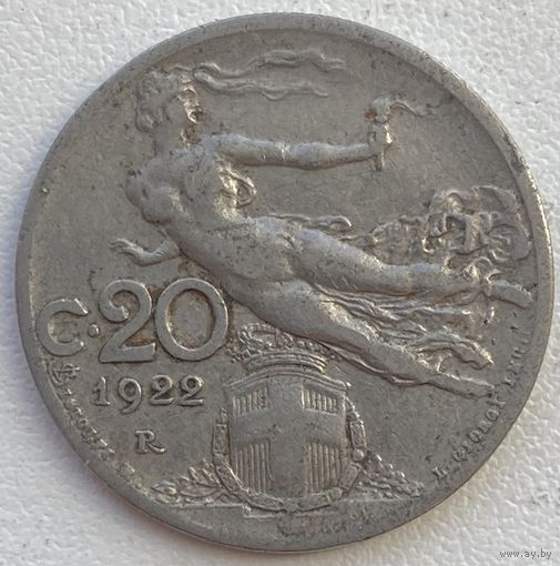 Италия 20 чентезимо 1922 г.