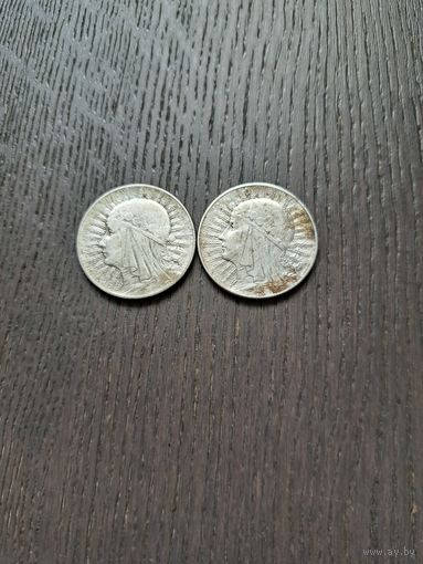 Монеты . Ядвига 5 злотых.