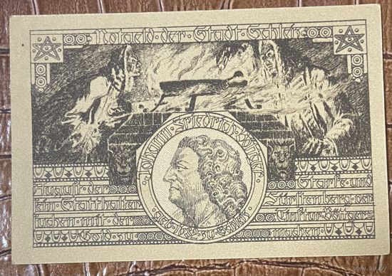 Нотгельд 50 пфеннигов 1921 год. Шлайц,. Веймарская республика