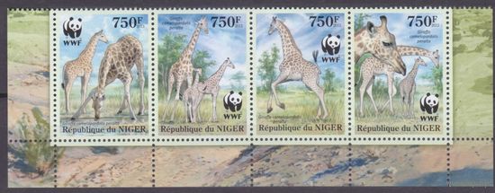 2013 Нигер 2142-2145 полоска+Tab WWF / Жираф 12,00 евро