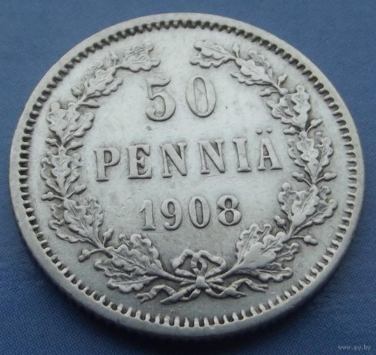Финляндия в составе РИ. 50 пенни 1908