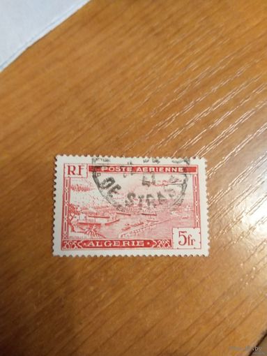 Французская колония Алжир корабли в бухте самолёт (3-10)