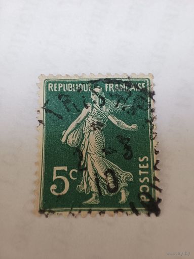 Франция 5 сантимов 1924 год Сеятельница