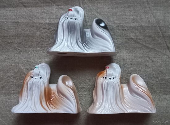 Фарфоровая фаянс статуэтка собака Минский ффз цена за 3 вида