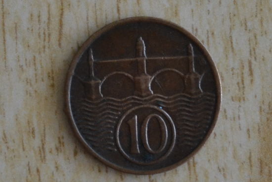 Чехословакия 10 геллеров 1937 с 1 руб