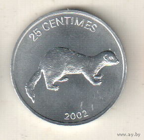 Конго 25 сантим 2002 Ласка