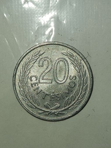 20 центезимо 1965, Уругвай