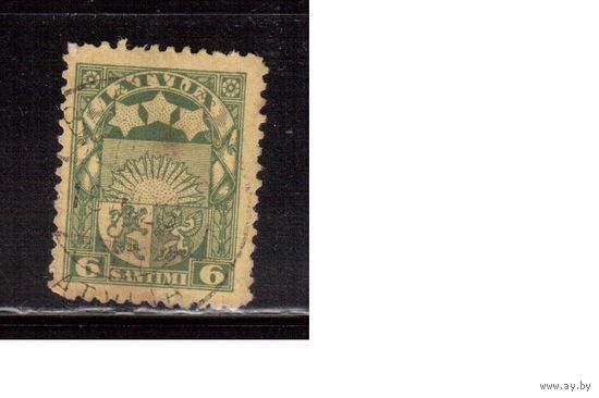 Латвия-1925 (Мих.103)  гаш. , Стандарт, Герб,