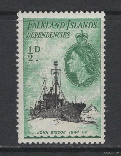 Фолкленды /Falkland Island 1954** Корабль Елизавета II Mi#19