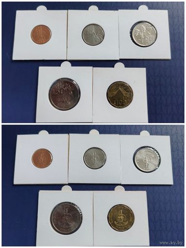 Распродажа !!! Вануату 5 монет (5, 10, 20, 50, 100 вату) 2015 г. UNC