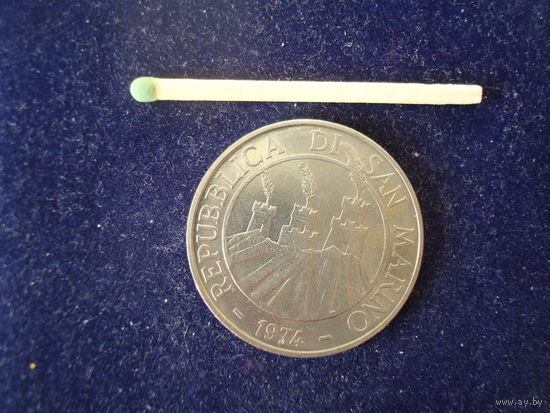 Монета 100 лир, 1974 г, Сан Марино.
