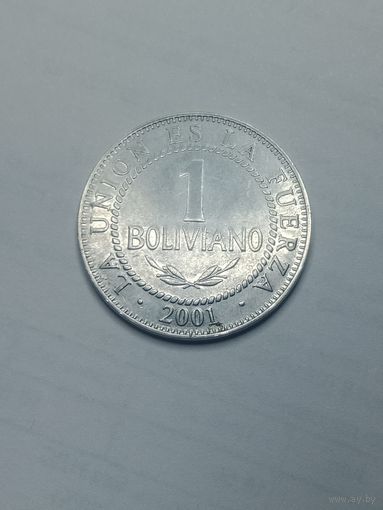 Боливия 1 боливиано 2001 года .