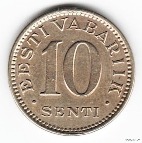 Эстония 10 центов 1931 г. Ni-Lt