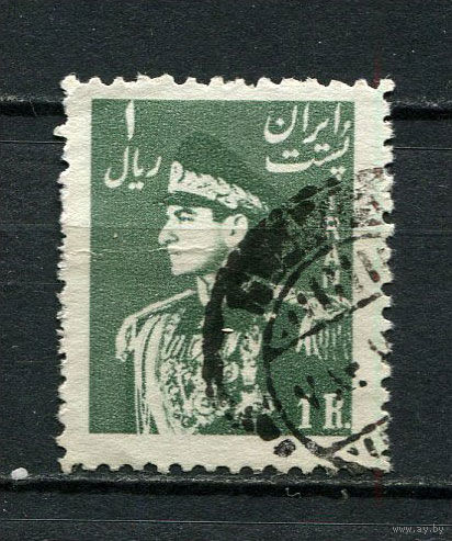 Иран - 1951/1953 - Шах Мохаммад Реза Пехлеви 1R - [Mi.853] - 1 марка. Гашеная.  (LOT AQ37)