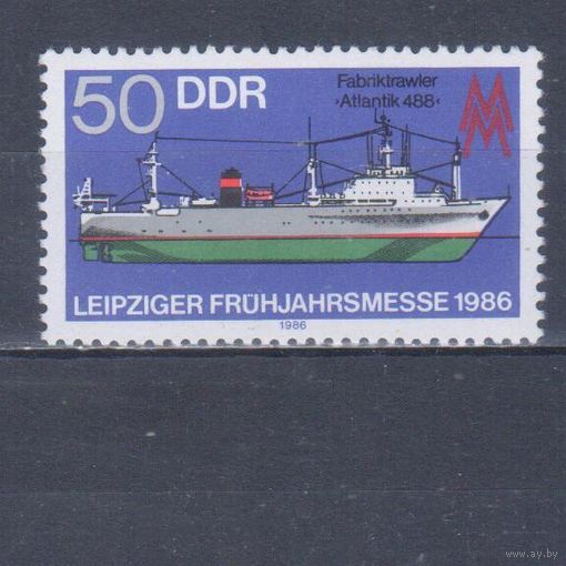 [1190] Германия,ГДР 1986. Корабль. MNH