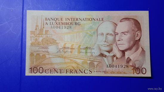 Люксембург 100 франков 1981