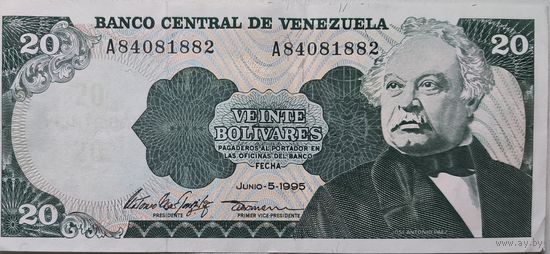Венесуэла 20 Боливаров 1995 ХF+  585