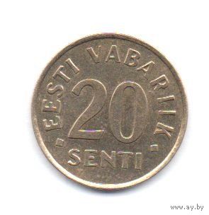 ЭСТОНСКАЯ РЕСПУБЛИКА. 20 СЕНТОВ 1992