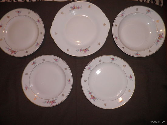 Фарфоровые блюда,тарелки 6 шт.Баранiвка УССР.С рубля.