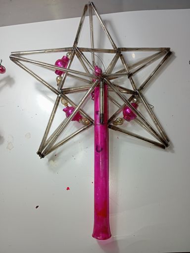 Ёлочная игрушка Звезда Стеклярус , СССР .