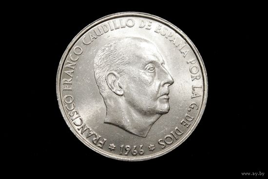 100 песет 1966 г. Испания, Франсиско Франко. Штемпельный блеск!