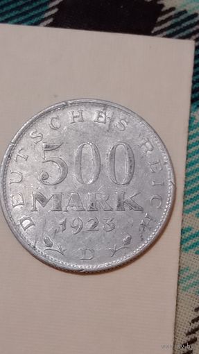 Германия 500 марок 1923 D