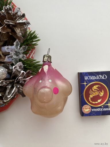 Елочная игрушка. Свинка.