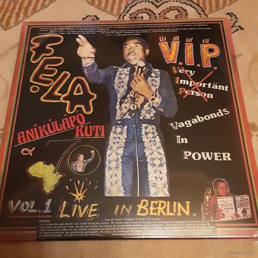 FELA ANIKULAPO-KUTI  AND AFRIKA 70 - 1979 - V.I.P. (VAGABONDS IN POWER) VOL.1 LIVE IN BERLIN (USA) LP