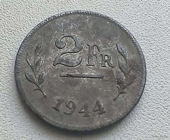 Бельгия 2 франка, 1944  6-3-47