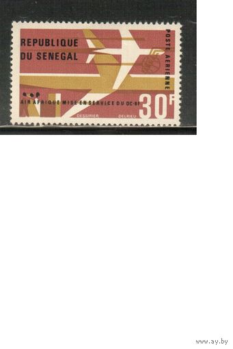Сенегал-1966 (Мих.337) * (след от накл.)  , Авиация, Самолет (одиночка)