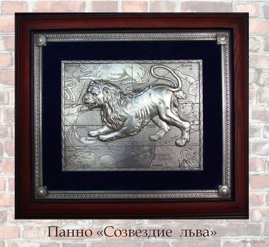 Панно Смольская Татьяна, Кутаев Олег  "Созвездия", гальванопластика, серебрение, кристаллы Сваровски, дуб, 34х39 с рамой. одно панно 800р.