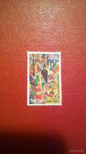 Марка Детский рисунок. Музей Тель-Авива 1973 год Израиль