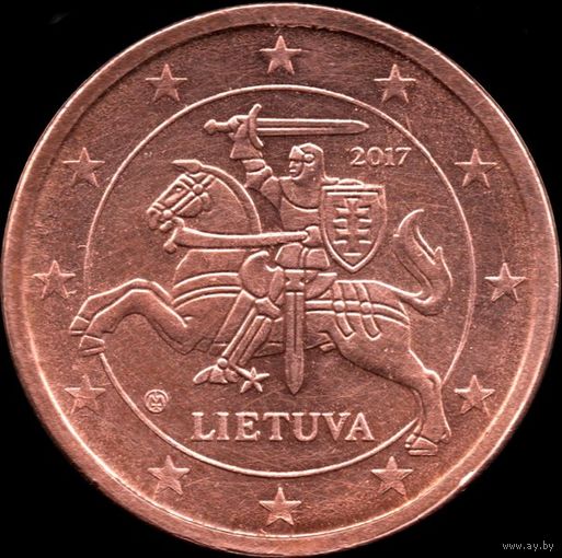 Литва 2 евроцента 2017 г. КМ#206 (17-30)