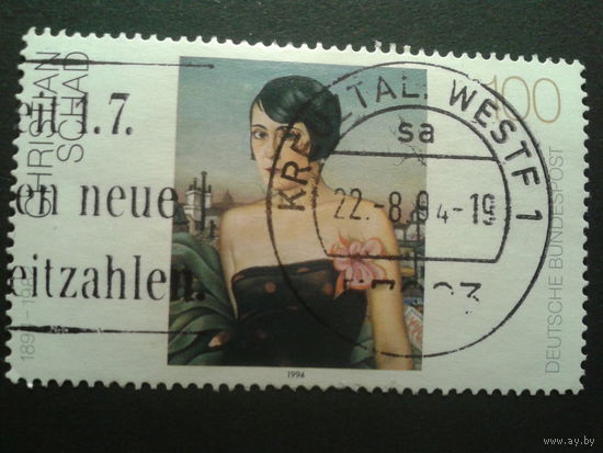 Германия 1994 живопись Х. Шада Михель-0,8 евро гаш.